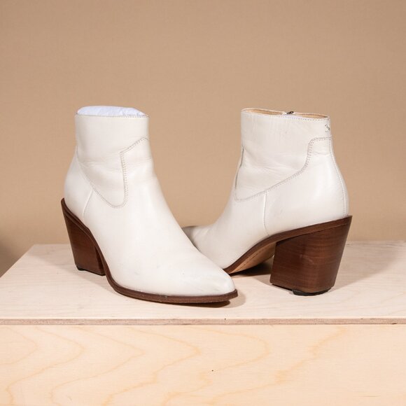 Rag & Bone Razor Boot Antique White Leather - Size 39/9 - Picture 2 of 11